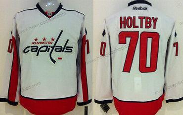 Muž Washington Capitals #70 Braden Holtby Bílý Dres