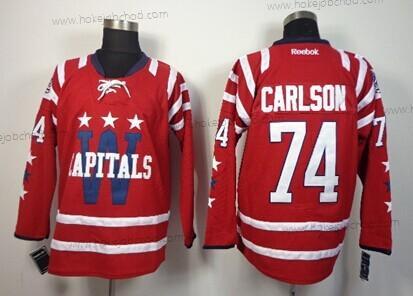 Muž Washington Capitals #74 John Carlson 2015 Zimní Klasický Červené Dres