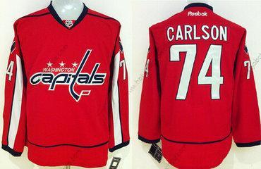 Muž Washington Capitals #74 John Carlson Červené Dres