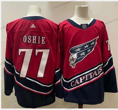 Muž Washington Capitals #77 T. J. Oshie Červené 2021 Retro Sešitý NHL Dres