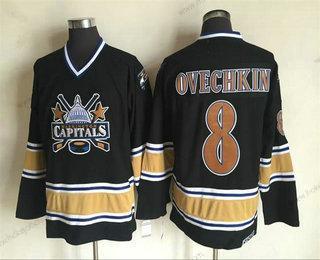 Muž Washington Capitals #8 Alex Ovechkin 2000-01 Černá CCM Vintage Dres