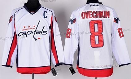 Muž Washington Capitals #8 Alex Ovechkin Bílý Dres