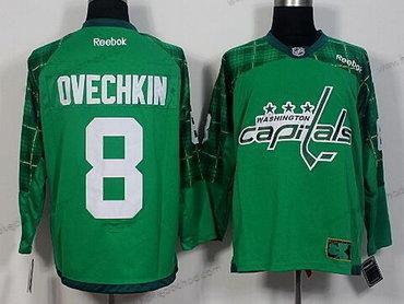 Muž Washington Capitals #8 Alex Ovechkin Zelená 2016 St. Patrick’S Day Hokejový Dres