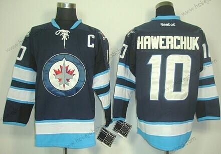 Muž Winnipeg Jets #10 Dale Hawerchuk Námořnictvo Modrý Dres