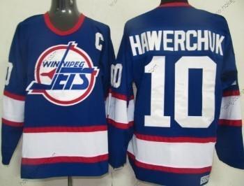 Muž Winnipeg Jets #10 Dale Hawerchuk Námořnictvo Modrý Retro CCM Dres