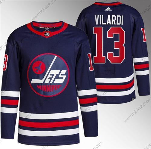 Muž Winnipeg Jets #13 Gabriel Vilardi 2021-22 Námořnictvo Sešitý Dres