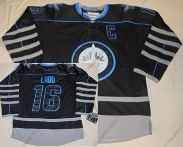 Muž Winnipeg Jets #16 Andrew Ladd Černá Ice Dres