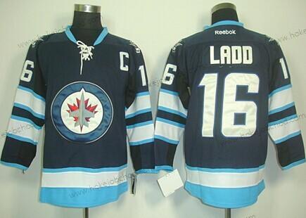 Muž Winnipeg Jets #16 Andrew Ladd Námořnictvo Modrý Dres