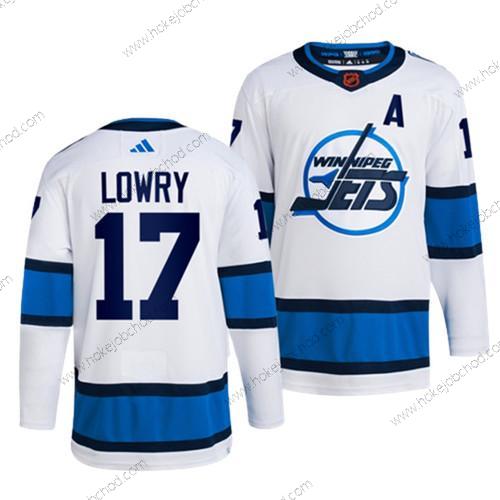 Muž Winnipeg Jets #17 Adam Lowry Bílý 2022-23 Obrácený Retro Sešitý Dres