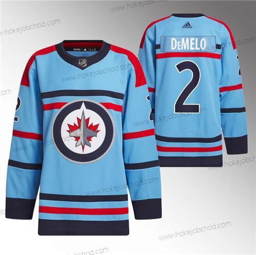 Muž Winnipeg Jets #2 Dylan Demelo Modrý Výročí Primegreen Sešitý Dres