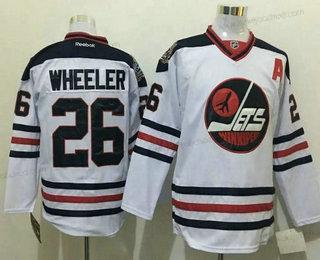 Muž Winnipeg Jets #26 Blake Wheeler Bílý 2017 Zimní Klasický Sešitý NHL Reebok Hokejový Dres