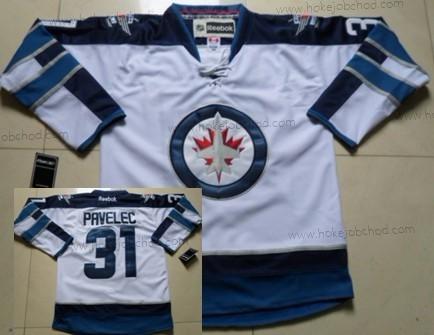 Muž Winnipeg Jets #31 Ondrej Pavelec Bílý Dres