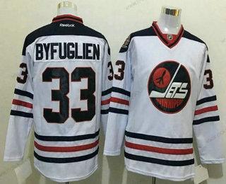 Muž Winnipeg Jets #33 Dustin Byfuglien Bílý 2017 Zimní Klasický Sešitý NHL Reebok Hokejový Dres