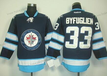 Muž Winnipeg Jets #33 Dustin Byfuglien Námořnictvo Modrý Dres