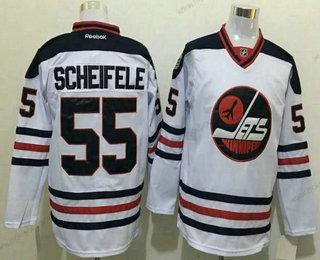 Muž Winnipeg Jets #55 Mark Scheifele Bílý 2017 Zimní Klasický Sešitý NHL Reebok Hokejový Dres