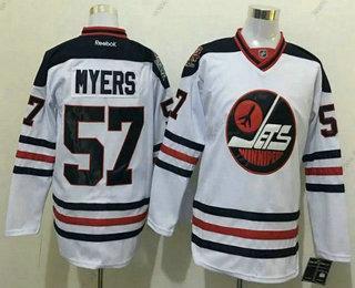 Muž Winnipeg Jets #57 Tyler Myers Bílý 2017 Zimní Klasický Sešitý NHL Reebok Hokejový Dres