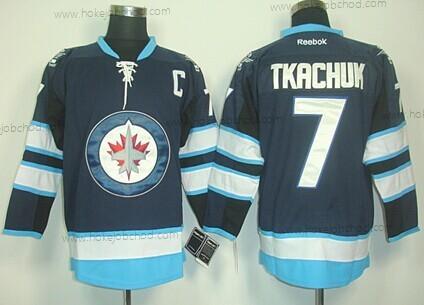 Muž Winnipeg Jets #7 Keith Tkachuk Námořnictvo Modrý Dres