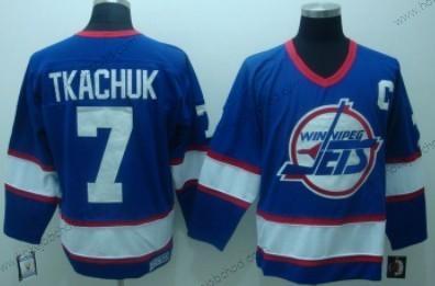 Muž Winnipeg Jets #7 Keith Tkachuk Námořnictvo Modrý Retro CCM Dres