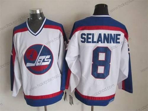 Muž Winnipeg Jets #8 Teemu Selanne 1979-80 Bílý CCM Vintage Dres