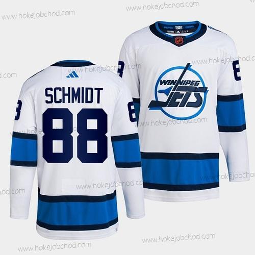 Muž Winnipeg Jets #88 Nate Schmidt Bílý 2022 Obrácený Retro Sešitý Dres