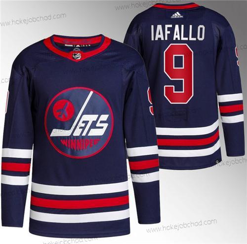 Muž Winnipeg Jets #9 Alex Iafallo 2021-22 Námořnictvo Sešitý Dres