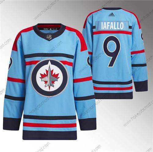 Muž Winnipeg Jets #9 Alex Iafallo Modrý Výročí Primegreen Sešitý Dres