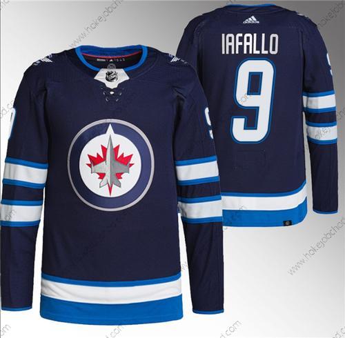 Muž Winnipeg Jets #9 Alex Iafallo Námořnictvo Sešitý Dres