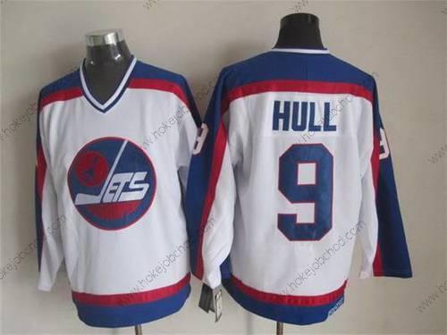 Muž Winnipeg Jets #9 Bobby Hull 1979-80 Bílý CCM Vintage Dres