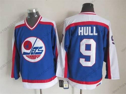 Muž Winnipeg Jets #9 Bobby Hull 1979-80 Modrý CCM Vintage Dres