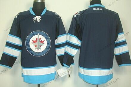 Muž Winnipeg Jets Prázdný Námořnictvo Modrý Dres