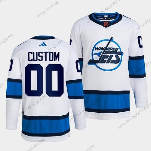 Muž Winnipeg Jets Přizpůsobené Bílý 2022 Obrácený Retro Sešitý Dres