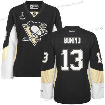 Muž WoPittsburgh Penguins #13 Nick Bonino Černá Tým Color 2017 Stanley Cup NHL Finals Patch Dres