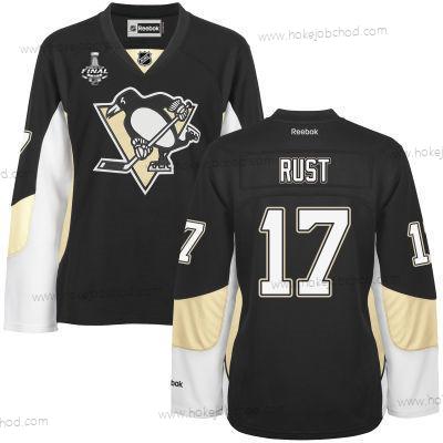 Muž WoPittsburgh Penguins #17 Bryan Rust Černá Tým Color 2017 Stanley Cup NHL Finals Patch Dres