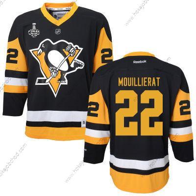 Muž WoPittsburgh Penguins #22 Kael Mouillierat Černá With Žlutá 2017 Stanley Cup NHL Finals Patch Dres