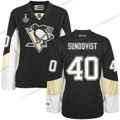 Muž WoPittsburgh Penguins #40 Jean-Sebastien Dea Černá Tým Color 2017 Stanley Cup NHL Finals Patch Dres