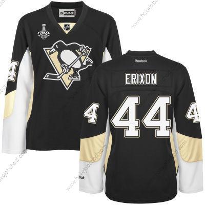 Muž WoPittsburgh Penguins #44 Tim Erixon Černá Tým Color 2017 Stanley Cup NHL Finals Patch Dres