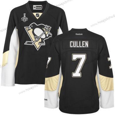 Muž WoPittsburgh Penguins #7 Matt Cullen Černá Tým Color 2017 Stanley Cup NHL Finals Patch Dres