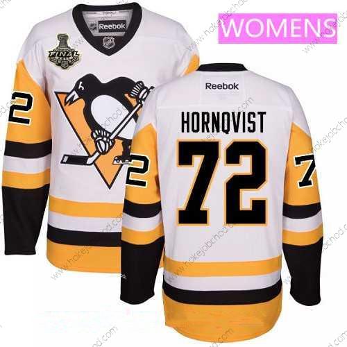 Muž WoPittsburgh Penguins #72 Patric Hornqvist Bílý Alternativní 2017 Stanley Cup Finals Patch Sešitý NHL Reebok Hokejový Dres