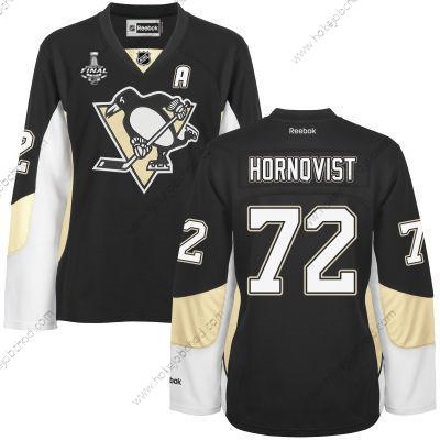 Muž WoPittsburgh Penguins #72 Patric Hornqvist Černá Tým Color 2017 Stanley Cup NHL Finals Patch Dres