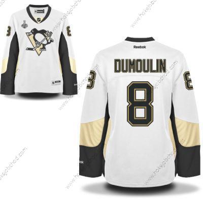 Muž WoPittsburgh Penguins #8 Brian Dumoulin Bílý Road 2017 Stanley Cup NHL Finals Patch Dres