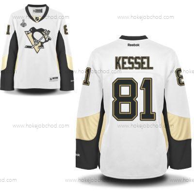 Muž WoPittsburgh Penguins #81 Phil Kessel Bílý Road 2017 Stanley Cup NHL Finals Patch Dres