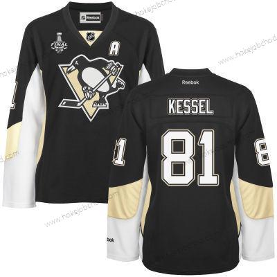 Muž WoPittsburgh Penguins #81 Phil Kessel Černá Tým Color 2017 Stanley Cup NHL Finals Patch Dres