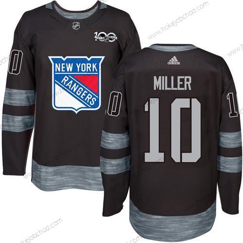 Muž York New York Rangers #10 J.T. Miller Černá 1917-2017 100th Výročí Sešitý NHL Dres