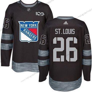 Muž York New York Rangers #26 Martin St.Louis Černá 1917-2017 100th Výročí Sešitý NHL Dres