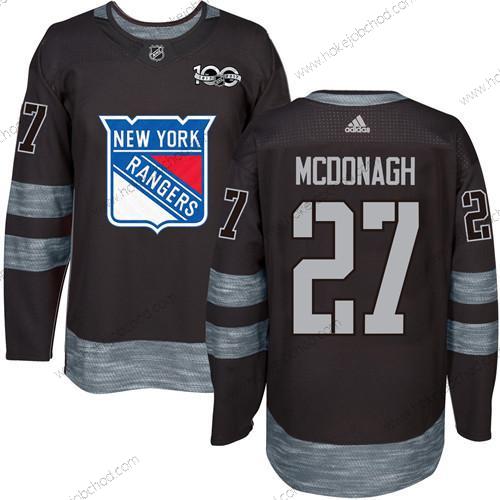 Muž York New York Rangers #27 Ryan Mcdonagh Černá 1917-2017 100th Výročí Sešitý NHL Dres