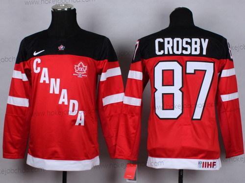 Nike Dětské 2014/15 Tým Kanady #87 Sidney Crosby Červené 100th Dres