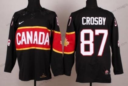 Nike Dětské 2014 Olympics Kanada #87 Sidney Crosby Černá Dres