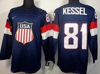 Nike Dětské 2014 Olympics USA #81 Phil Kessel Námořnictvo Modrý Dres