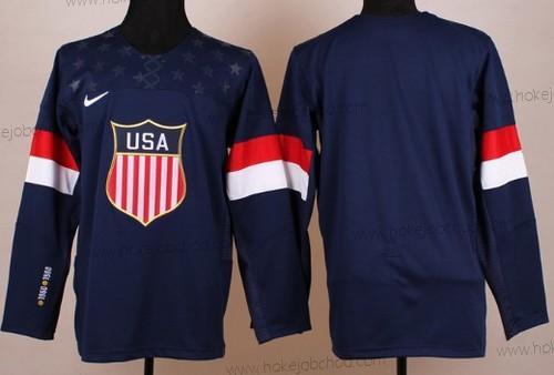 Nike Dětské Přizpůsobené 2014 Olympics USA Námořnictvo Modrý Dres