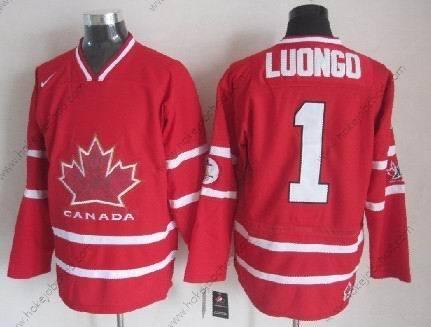 Nike Muž 2010 Olympics Kanada #1 Roberto Luongo Červené Dres